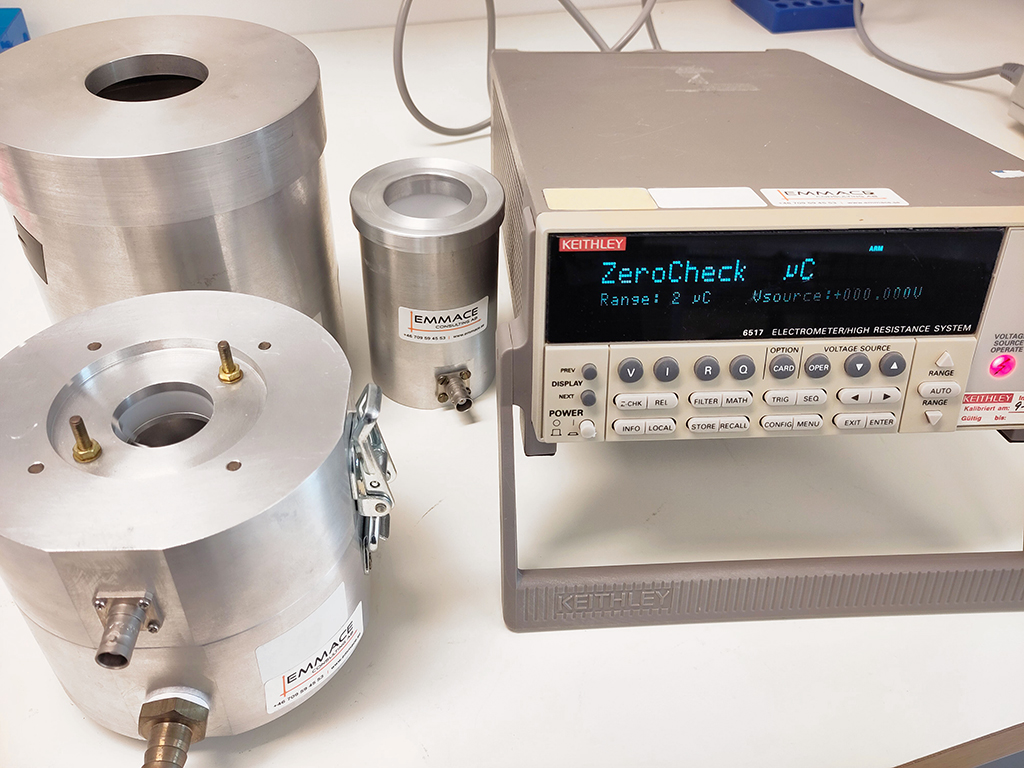 Electrostatic characterization Faraday box